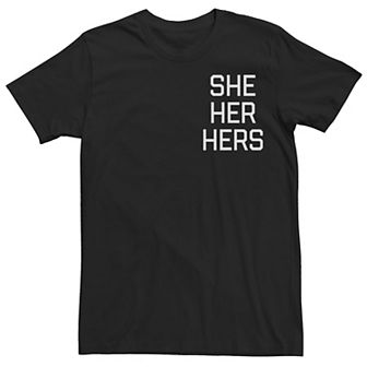 Adult She Her Pride Text Tee