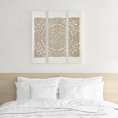 Madison Park Mandala 3D Embellished Canvas Wall Art 3-piece Set