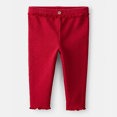 Baby Carter's 2-Piece Candy Cane Ruffle Bodysuit Pant Set