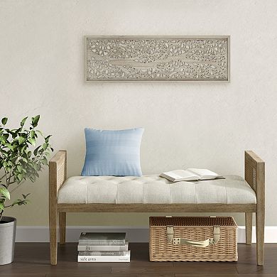 Madison Park Carved Laurel Branches Panel Wall Decor