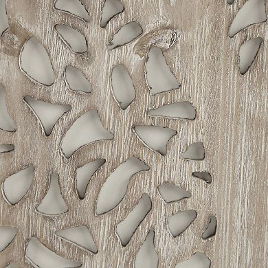 Madison Park Carved Laurel Branches Panel Wall Decor