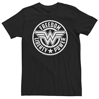 Big & Tall DC Comics Wonder Woman Freedom Liberty Power Logo Tee