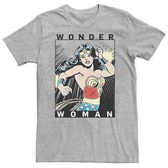 Big & Tall DC Comics Wonder Woman Comic Poster Tee