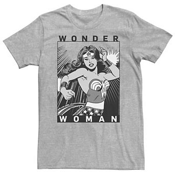 Big & Tall DC Comics Wonder Woman Comic Poster Tee