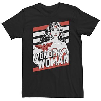 Big & Tall DC Comics Wonder Woman Portrait Logo Tee