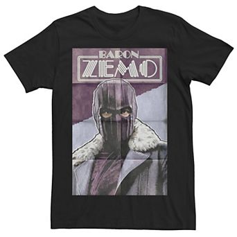 Men's Marvel The Falcon And The Winter Soldier Baron Zemo Poster Tee