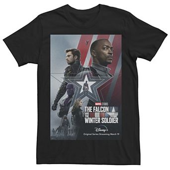 Men's Marvel Falcon & Winter Soldier Group Character Poster Tee