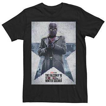 Men's Marvel Falcon Winter Soldier Baron Zemo Character Poster Tee