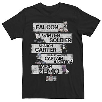 Men's Marvel The Falcon And The Winter Soldier Name Stack Tee