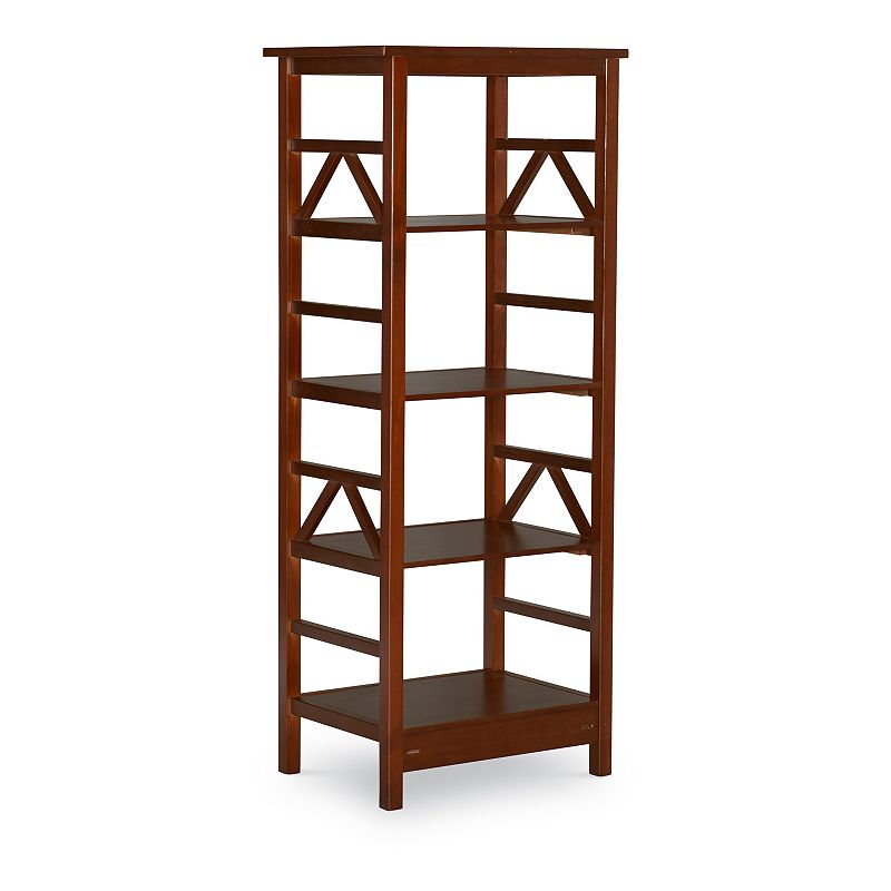 Linon Titian Tower 4-Shelf Bookcase, Brown, Furniture