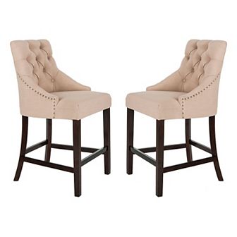 Safavieh Eleni Tufted Wing Back Counter Stool 2 pc Set