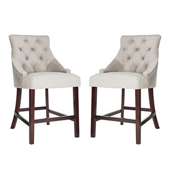 Safavieh Eleni Tufted Wing Back Counter Stool 2 pc Set