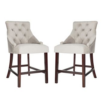 Safavieh Eleni Tufted Wing Back Counter Stool 2 pc Set
