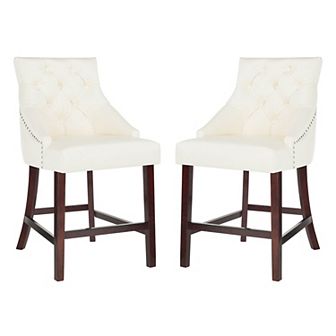 Safavieh Eleni Tufted Wing Back Counter Stool 2 pc Set
