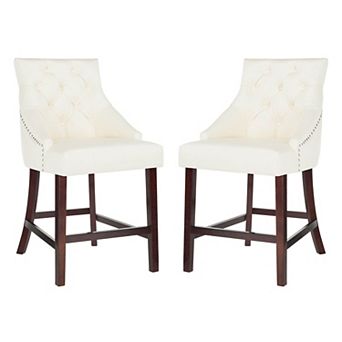 Safavieh Eleni Tufted Wing Back Counter Stool 2 pc Set