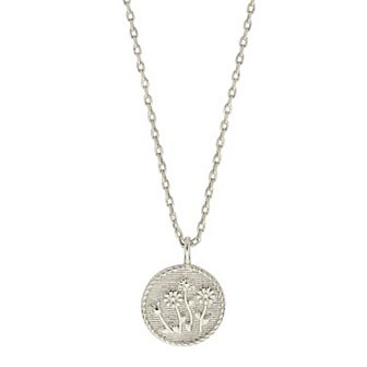 MC Collective Engraved Wild Flower Pendant Necklace