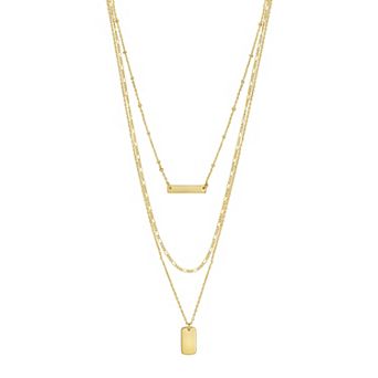 MC Collective Triple Layered Bar Necklace