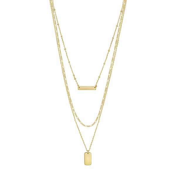 MC Collective Triple Layered Bar Necklace