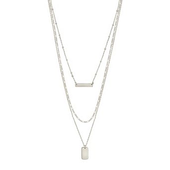 MC Collective Triple Layered Bar Necklace