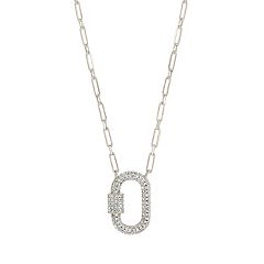 Silver Tone Lock Necklace by Statement Collective