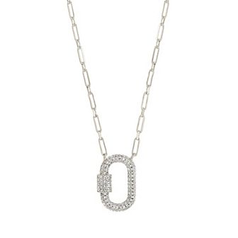 MC Collective Cubic Zirconia Carabiner Lock Necklace