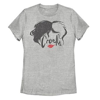 Disney's Cruella Juniors' Hair & Lips Graphic Tee