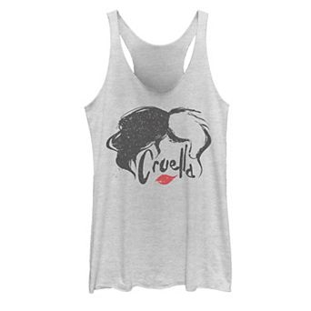 Disney's Cruella Juniors' Hair & Lips Graphic Tank Top