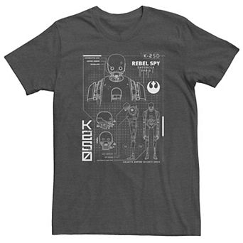 Big & Tall Star Wars K2SO Schematic Tee
