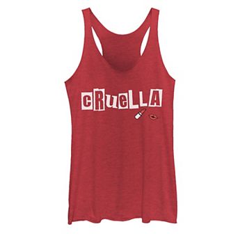 Disney's Cruella Juniors' Lipstick Logo Graphic Tank Top