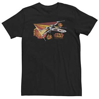 Big & Tall Star Wars Rogue One Retro X-Wing Burst Tee