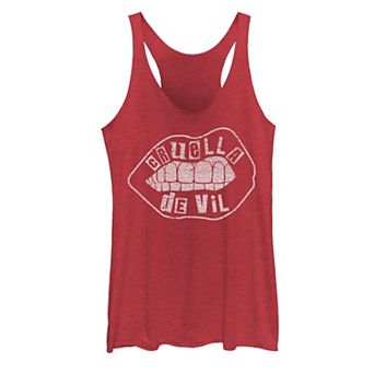 Disney's Cruella Juniors' Red Lips Logo Tank Top