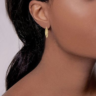 MC Collective Twisted Hollow Hoop Earrings 