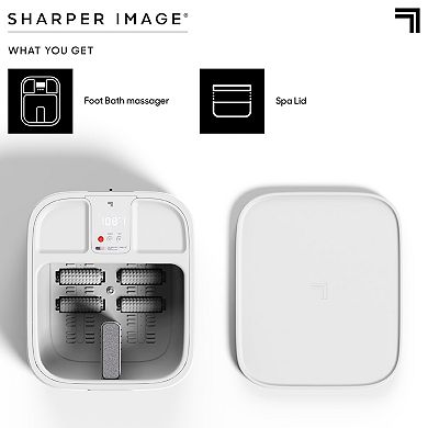 Sharper Image Hydro Spa Plus Foot Bath Massager, Heated with Rollers & LCD Display