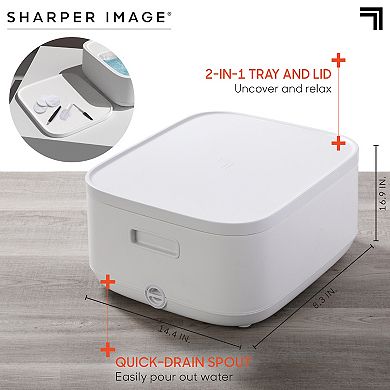 Sharper Image Hydro Spa Plus Foot Bath Massager, Heated with Rollers & LCD Display