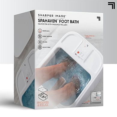 Sharper Image Hydro Spa Plus Foot Bath Massager, Heated with Rollers & LCD Display