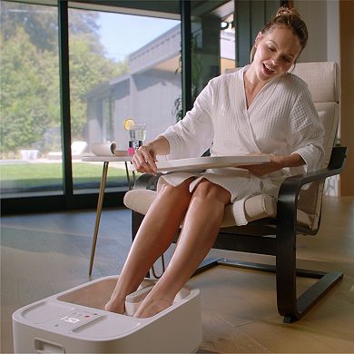 Sharper Image Hydro Spa Plus Foot Bath Massager, Heated with Rollers & LCD Display