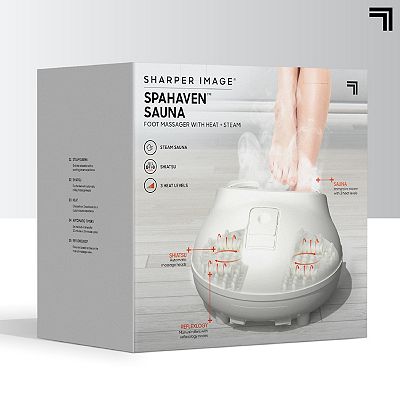 Sharper Image® Shiatsu Foot Sauna, Massager W.Steam Heat, cheapest Rejuvenate Tired Feet