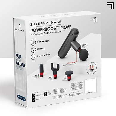 Sharper Image Powerboost Move Deep Tissue Travel Percussion Massager