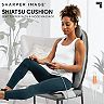 Sharper Image Massager Seat Topper 4-Node Shiatsu with Heat & Vibration