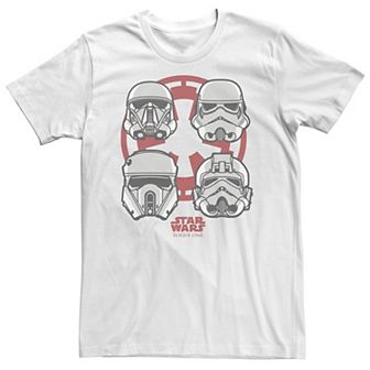Big & Tall Star Wars Quadratic Helmatic Big Faces Tee