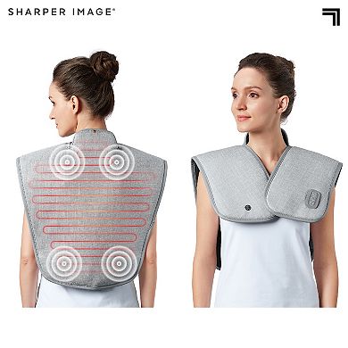 Sharper Image Heated Neck & Shoulder Massager Wrap