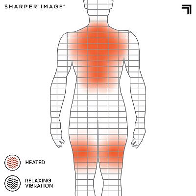 vibration massager for trigger points Sharper Image Heated Neck Back Massager Weighted Wrap Gray 1015847 main image 0