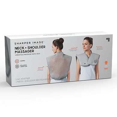 Sharper Image Heated Neck & Shoulder Massager Wrap