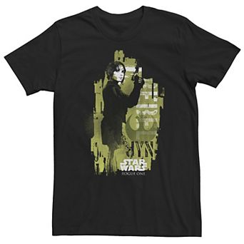 Big & Tall Star Wars Rogue One Jyn Rebellion Stencil Portrait Tee