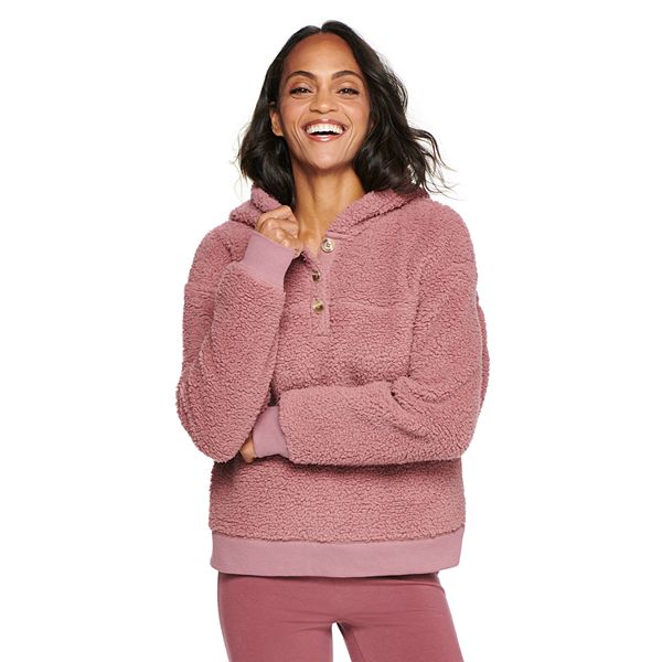 Petite Sonoma Goods For Life® Henley Sherpa Hoodie