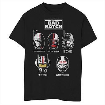 Boys 8-20 Star Wars The Bad Batch Helmet Ranking Portrait Graphic Tee