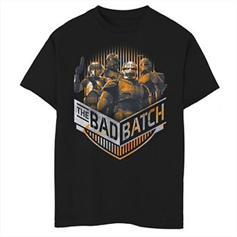 Boys 6-20 Star Wars The Bad Batch Orange Hue Crest Group Portrait Graphic Tee