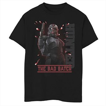 Boys 6-20 Star Wars The Bad Batch Hunter Missle Fire Portrait Graphic Tee