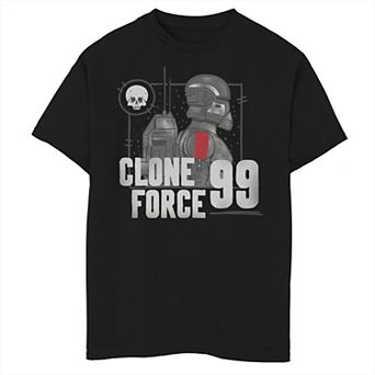 Boys 6-20 Star Wars The Bad Batch Clone Force 99 Schematic Portrait Graphic Tee
