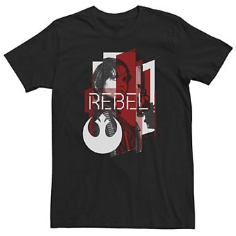 Big & Tall Star Wars Rogue One Jyn Geometric Rebel Emblem Tee